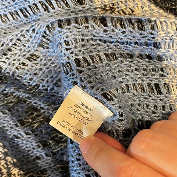 🌸Eye Shadow Cardigan Sweater Open Front Hi Lo Drape Knit size Small - Picture 5 of 7